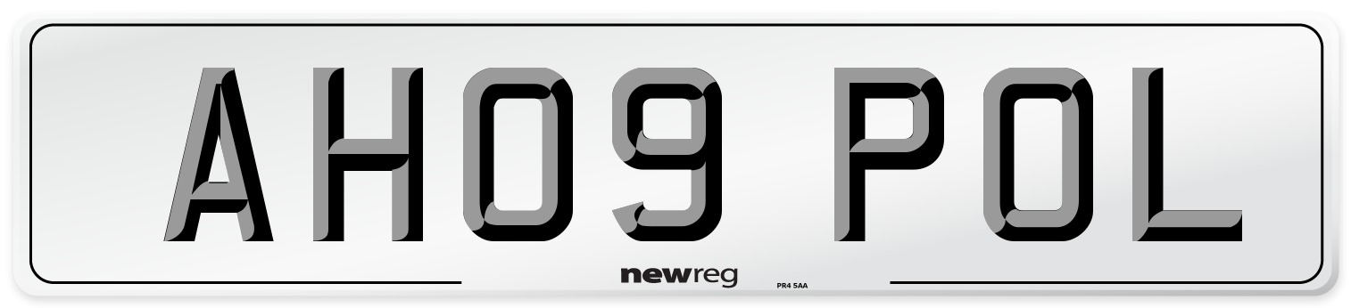 AH09 POL Number Plate from New Reg
